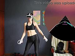 my vr workout session with dancing exercises in sfw mode