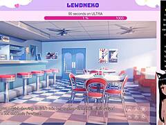 Vtuber Lewdneko plays Order Us naked with small tits