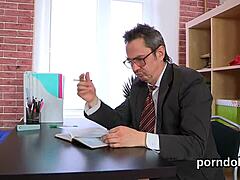 This nice girl got lured and drilled hard by her senior tutor. It was intense!