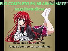Jerk off instructions with your anime study buddy Rias