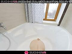 i'm naughty angie elif, deepthroating in the bathroom and getting hard fucked in vr, oh god it's so intense...