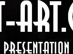 amazing brunette amandine bent over for doggystyle fuck!