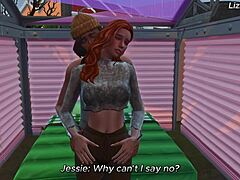 this innocent redhead fucks bbc on the street in sims 4 animation