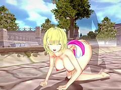 3D Hentai Features Huge Ass And Big Tits With Squirting Cum