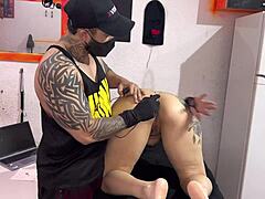 tattoo artist fucks my ass after seeing anita's tattoo