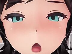 Matsukaze from Kantai Collection in animated hentai adventure