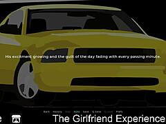 Experienced girlfriend shares erotic game with friend in casual setting.