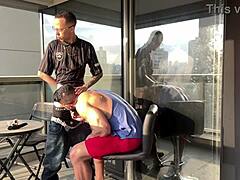 Skinny Barber Seduces Buff Brazilian Client in Steamy Encounter