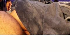 French Ebony Teen Bent Over by Step Brother’s Big Cock in Trailer