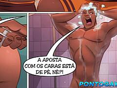 Basketball Stars Banging Hard in Locker Room After Practice