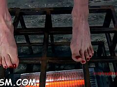 masked babe gets rough spanking real hard 😈