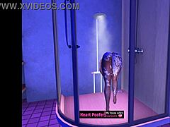 Showering Turns Into Steamy Cartoon Encounter Under Hot Water