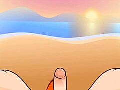 peachypop34 fucking dick at sunset beach with big tits