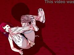 3d hentai girl with big ass and tits gets fucked, rides, blowjob, cum creampie.