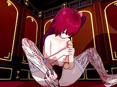 3d hentai girl with big ass and tits gets fucked, rides, blowjob, cum creampie.