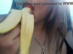 Wow! Watch This Asian Seduce with Banana Play!
