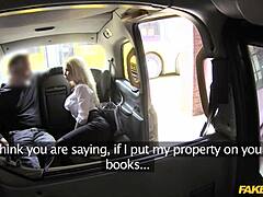 Busty blonde agent nailed hard in cab ride