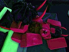 Fun time with demon girlfriend on Valentine's Day in Roblox