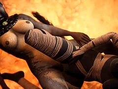 furry jackal and dragon scissor in wild game action 🐉🔥