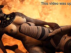 furry jackal and dragon scissor in wild game action 🐉🔥