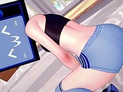 tv woman in sports outfit cartoon