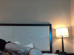 Can you believe this hot petite teen with big ass sucking cock so deep?