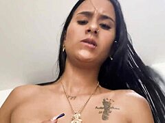 Skinny Latina teen handles big cock in POV action