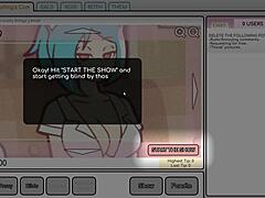 Camgirl masturbates looking at exposed tits in hentai 😍