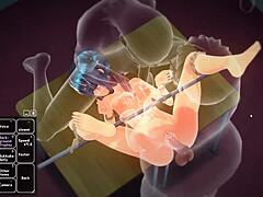 Blue Haired Anime Girl Is Having Fun