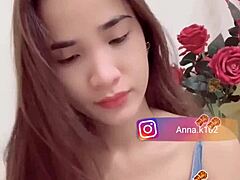 Anna k102 shows her flat chest on instagram