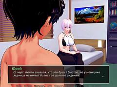 3D animated blowjob and cumshot scene with an Asian beauty