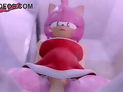 Amy subtly rides futa rouge in deepthroat blowjob and cowgirl creampie action