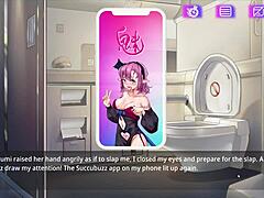 in the succubuzz app, she's riding and getting creampied