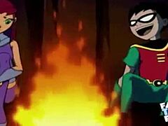 Starfire And Robin In Doggystyle Scene With Fixed Audio From Anime Hentai.