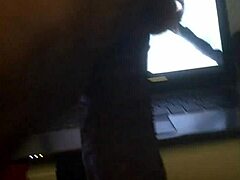 Marcopolos is home alone, jerking off his big black cock until he nuts. Throwback time