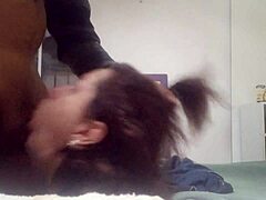 She says, 'I love sucking this big cock deepthroat.'