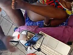 African american milf gets creamy pussy fuck 😍