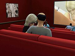Shy wife shares intimate moments at porn cinema