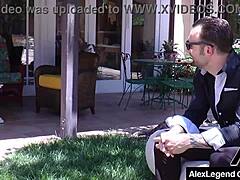 French Alex Legend bangs realtor Krissy Lynn hard in the backyard!