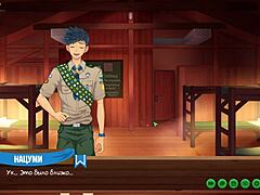 Game friends camp episode 36 features Keitaro's diary with Russian voiceover.