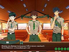 Game friends camp episode 36 features Keitaro's diary with Russian voiceover.