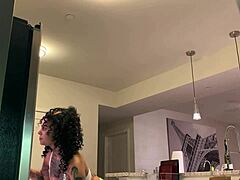 Sexy Latina Putting Groceries Away Before Taking a Big Black Dick. Part 2 Action!