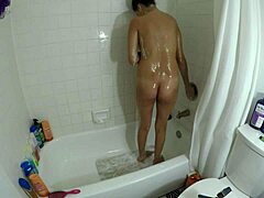 My angel lover gets wet in steamy shower