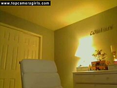 Hot busty blonde performs striptease on webcam with dancing and undressing