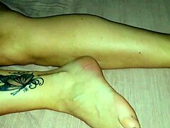 stepson jerking off and cumming on stepmom's feet