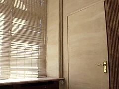 Chick Enjoys Quick Blowjob and Licking with Friend in Bathroom Stockings