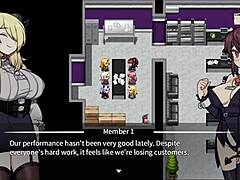 corporate succubus gives blowjob and gets fingered? bound and spanked in bondage!