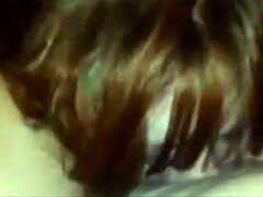 Sexy teen amateurs lick wet shaved pussies on webcam with dildo