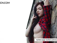 Czech Girl Showing Tits And Masturbating Pussy Solo With Legs Spread