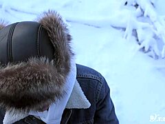 Oh wow, sexy blonde gets facefucked and creampied in public!